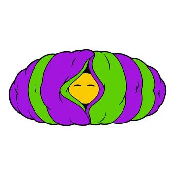 Caterpillar with a face Stock Illustration
