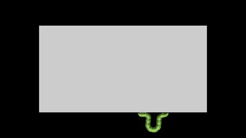 Caterpillar on gray rectangle, looping 3D animation Stock Footage 112002944