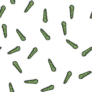 Caterpillar insect vector seamless pattern Illustrazione stock