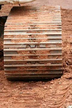 Caterpillar tracks Stock Photos