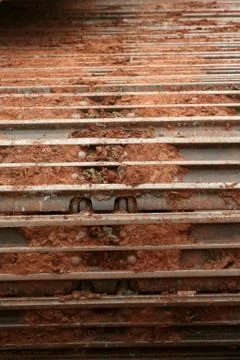 Caterpillar tracks Foto stock