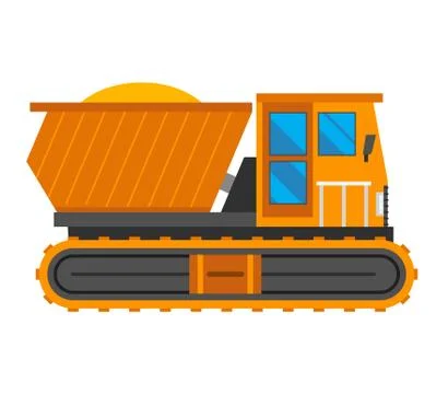 Caterpillar vehicle tractor vector Illustrazione stock