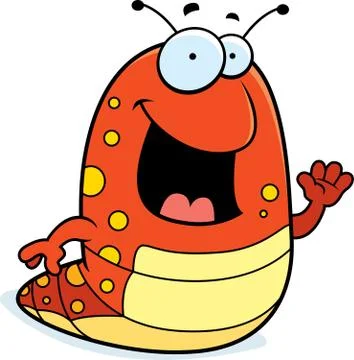 Caterpillar Waving Stock Illustration