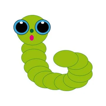 Caterpillar on white background Stock Illustration