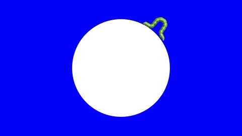 Caterpillar on white circle, looping 3D animation Stock-Footage 112002764