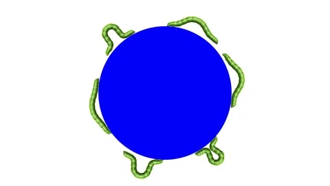 Caterpillars on blue circle, looping 3D animation 스톡 동영상 112018814