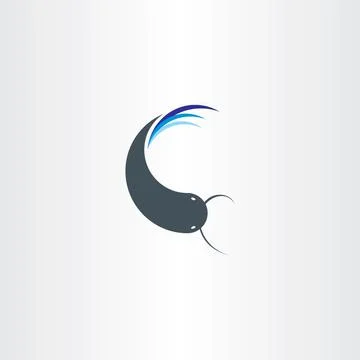 Catfish vector icon symbol logo design element Stock Illustration