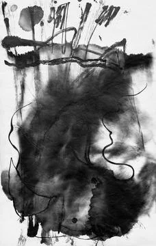 Catfish in a whirlpool. Sumi-e. Stock Illustration
