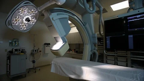 Cath Lab Shot moving Stock Footage
