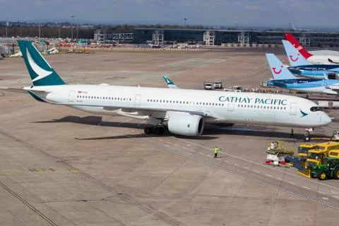 Cathay Pacific Airbus A350-941 Stock Photos