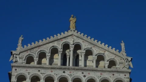 Cathedral and Leaning Tower at sunset,Pisa Stock Footage 67585713