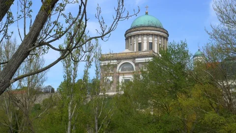 The Cathedral and Primatial Basilica, Esztergom Stock Footage 88663432
