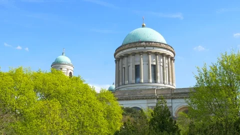The Cathedral and Primatial Basilica, Esztergom Stock Footage 88663942