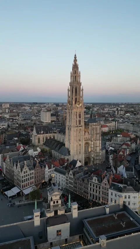 Cathedral Antwerp Stockbeeldmateriaal 239904926