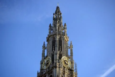 The cathedral of antwerp Stock Photos