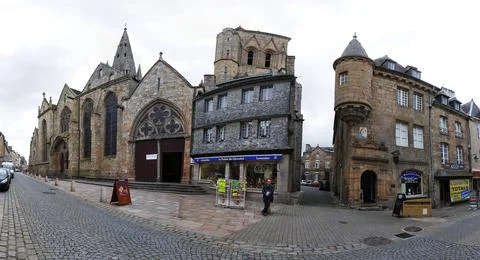 Cathedral area of Guingamp Stock Photos