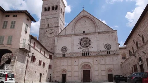 Cathedral Assisi Italy Stock Footage 50109928