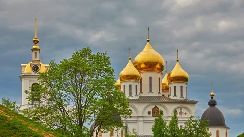 Cathedral of Assumption of Blessed Virgin Mary is an Orthodox church. Temple  Stock Footage 112368725