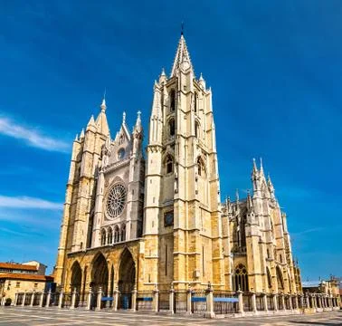 The Cathedral of Astorga in Spain Stock Photos