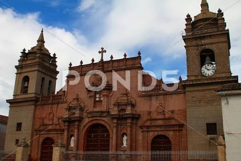 Cathedral of ayacucho. Stock Photos