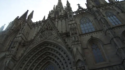 Cathedral of Barcelona Stock Footage 81509180