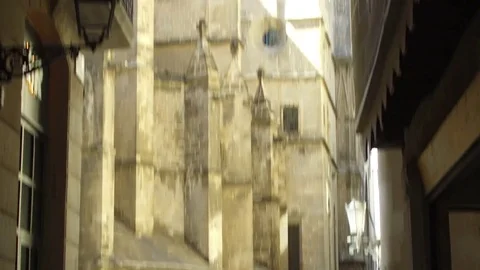Cathedral of Barcelona Stock Footage 81509207