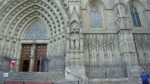 Cathedral of Barcelona Stock Footage 81509520