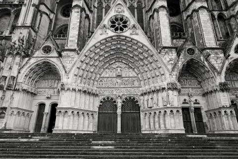 Cathedral of Bourges, Cher, Centre-Val de Loire, France Stock Photos