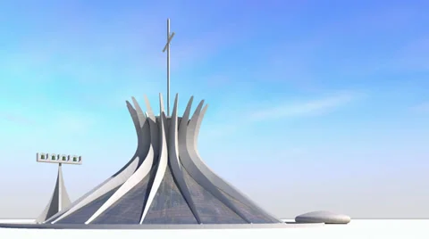 Cathedral of Brasília Stock Footage 27229670