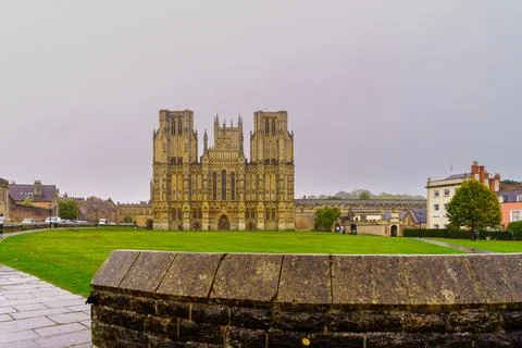 Cathedral building, in Wells Stock Photos