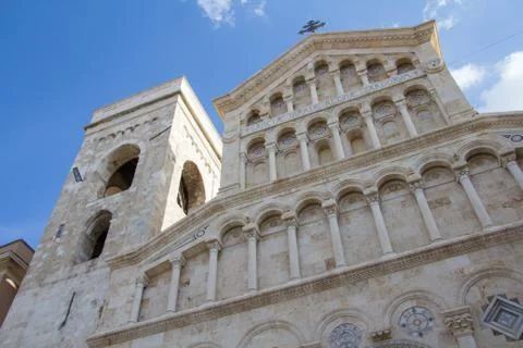 The cathedral of Cagliari Stock Photos