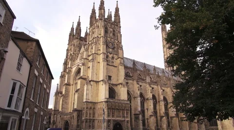 The cathedral of Canterbury Stock Footage