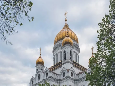 Cathedral of Christ the Savior Stock Footage 75430689