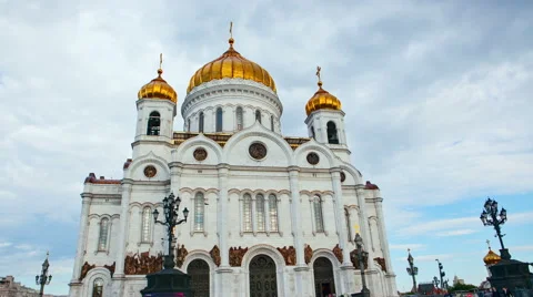 The Cathedral Of Christ The Savior In Moscow, Stock Footage 64896348