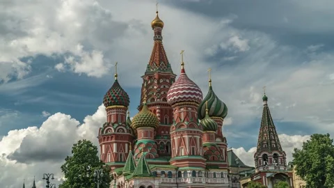 Cathedral of Christ the Savior on Red Square in Moscow Stock Footage 201921589