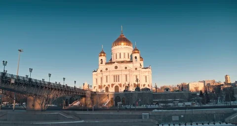 Cathedral of Christ the Savior at winter 動画素材 92961127