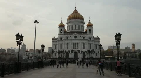 Cathedral of Christ the Saviour Stock Footage 12382920