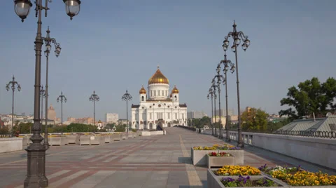 Cathedral of Christ the Saviour hyperlapse 4K Video stock 27785821