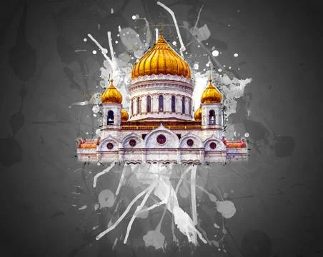 Cathedral of Christ the Saviour Stock Illustration