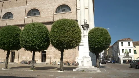 The cathedral of Cittadella Stock Footage 96433866