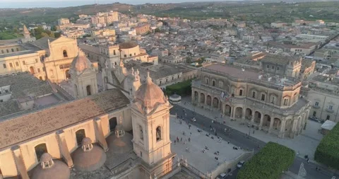 Cathedral In The City Of Noto Stock Footage 263478430