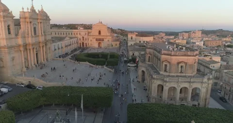 Cathedral In The City Of Noto Stock Footage 263478690