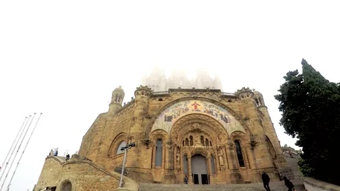 Cathedral In A Cloud On Top of Mountain Vídeo Stock 94758530