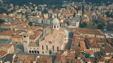 Cathedral of Como Stock Footage 87710005