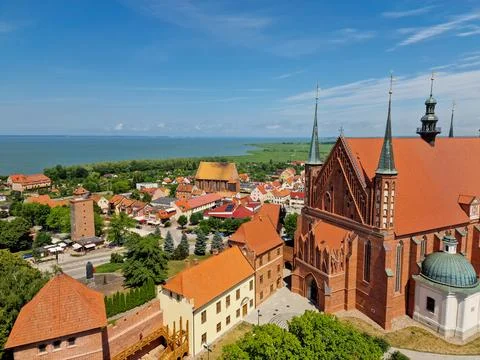 Cathedral complex, situated on the Vistula lagoon in Frombork. Poland Stock Photos