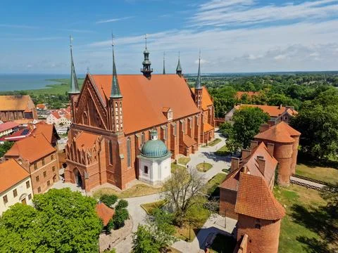Cathedral complex, situated on the Vistula lagoon in Frombork. Poland Stock Photos