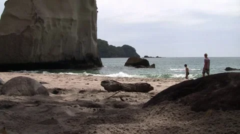 Cathedral Cove 03 Stock Footage
