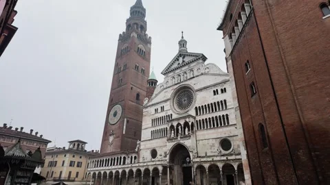 Cathedral of Cremona Stock Footage 304201296