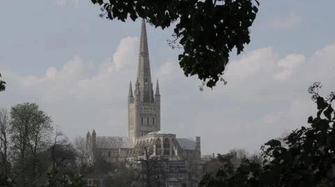 Cathedral in the distance Stock Footage 51730857