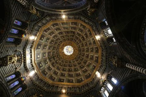 Cathedral dome, interior Stock Photos